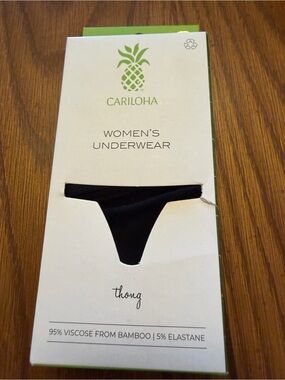 Cariloha Women's Black Bamboo Viscose Thong